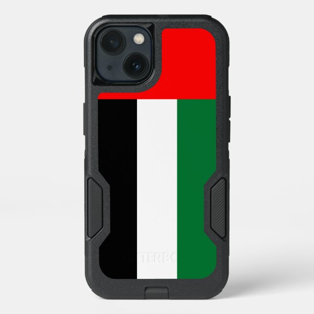 Patriotic OtterBox iPhone 13 Case, UAE flag (Back)