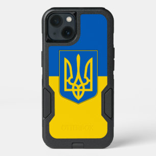Patriotic OtterBox iPhone 13 Case, Ukraine flag Case