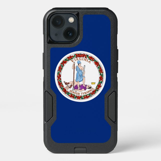 Patriotic OtterBox iPhone 13 Case, Virginia Flag Case (Back)