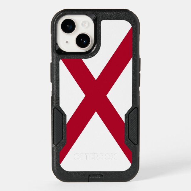 Patriotic OtterBox iPhone 14 Case, Alabama Flag (Back)