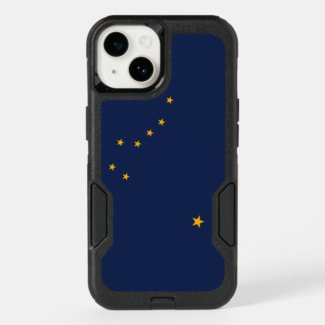 Patriotic OtterBox iPhone 14 Case, Alaska Flag (Back)