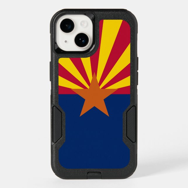 Patriotic OtterBox iPhone 14 Case, Arizona Flag (Back)