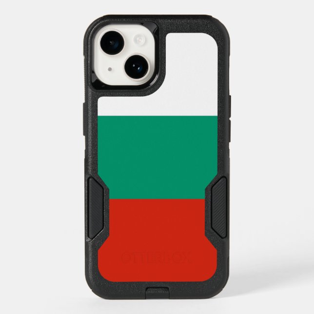 Patriotic OtterBox iPhone 14 Case, Bulgaria Flag (Back)