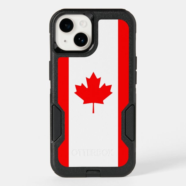 Patriotic OtterBox iPhone 14 Case, Canada Flag (Back)