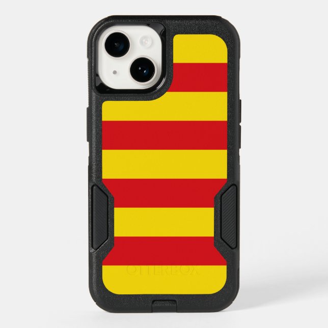 Patriotic OtterBox iPhone 14 Case, Catalonia Flag (Back)