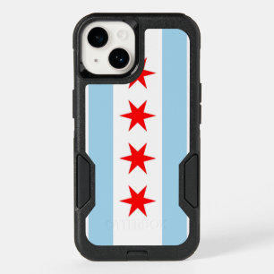 Patriotic OtterBox iPhone 14 Case, Chicago flag