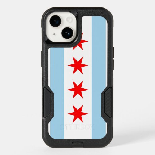 Patriotic OtterBox iPhone 14 Case Chicago flag