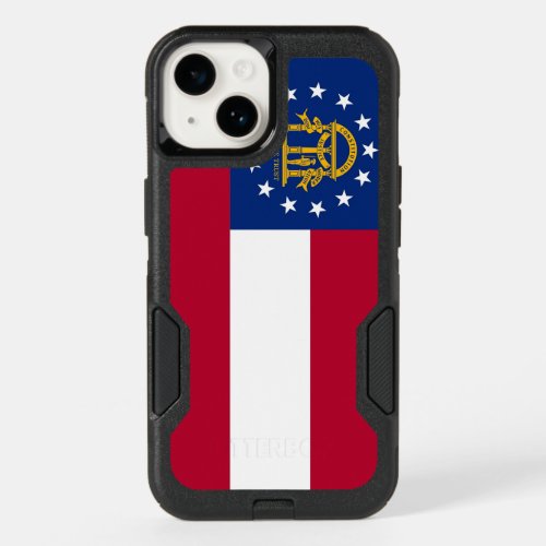 Patriotic OtterBox iPhone 14 Case Georgia flag