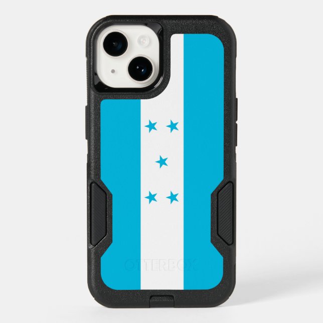 Patriotic OtterBox iPhone 14 Case, Honduras flag (Back)