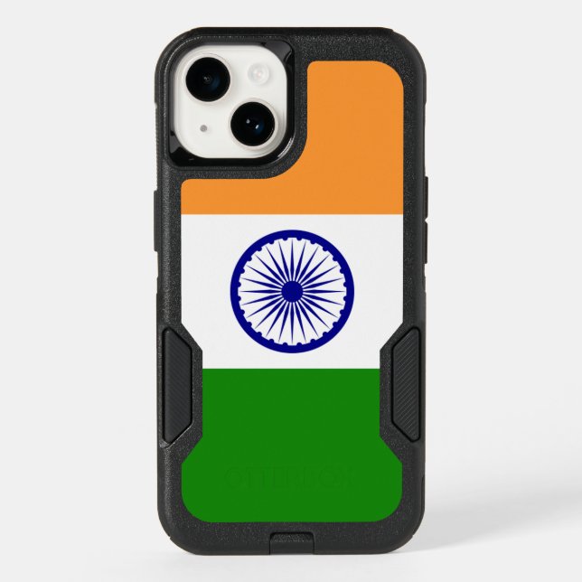 Patriotic OtterBox iPhone 14 Case, India flag (Back)
