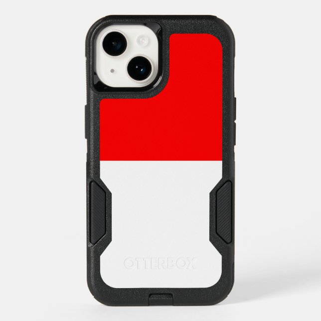 Patriotic OtterBox iPhone 14 Case, Indonesia  flag (Back)