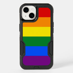 Patriotic OtterBox iPhone 14 Case, LGBT flag