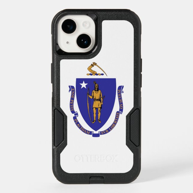 Patriotic OtterBox iPhone 14 Case, Massachusetts (Back)