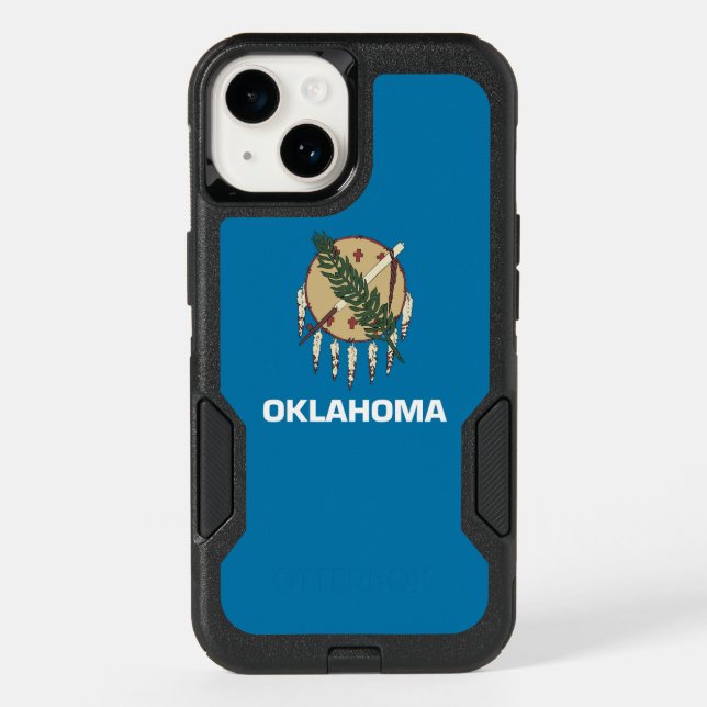 Patriotic OtterBox iPhone 14 Case, Oklahoma flag (Back)