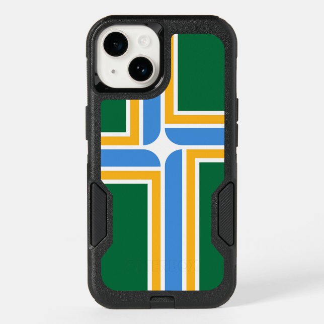 Patriotic OtterBox iPhone 14 Case, Portland flag (Back)