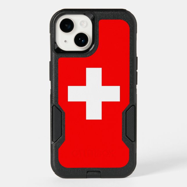 Patriotic OtterBox iPhone 14 Case, Switzerland  (Back)