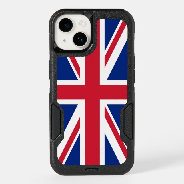 Patriotic OtterBox iPhone 14 Case, U.K. flag (Back)
