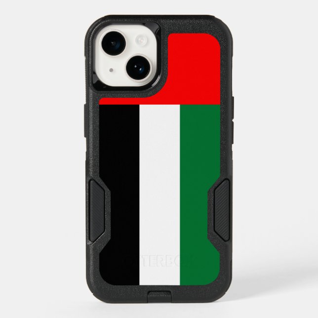 Patriotic OtterBox iPhone 14 Case, UAE flag (Back)