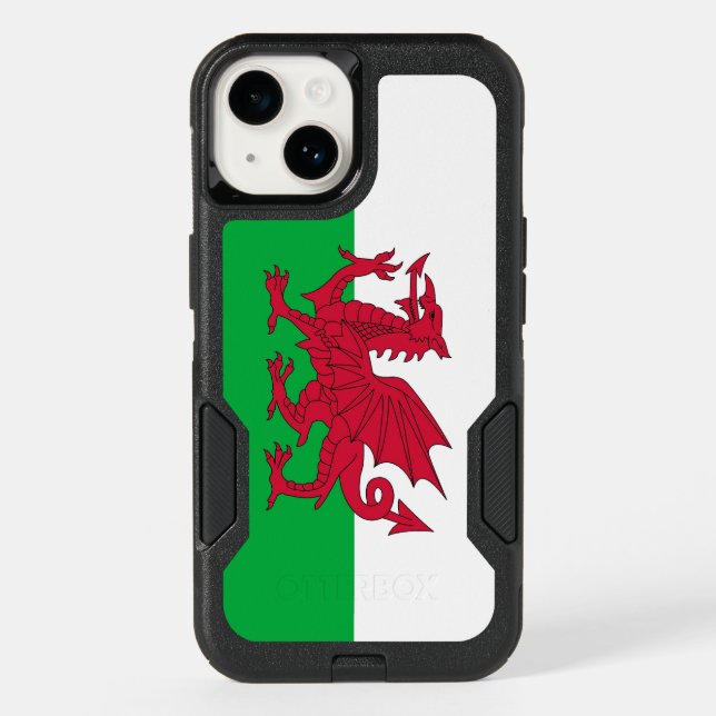 Patriotic OtterBox iPhone 14 Case, Wales flag (Back)