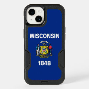 Patriotic OtterBox iPhone 14 Case, Wisconsin flag