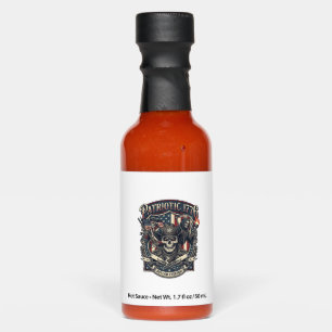 Patriotic Outlaw Skull Sheriff Dark Patriot Skelet Hot Sauces