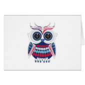 Patriotic Owl - Blue (Front Horizontal)