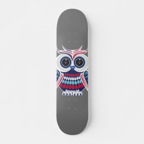 Patriotic Owl Skateboard