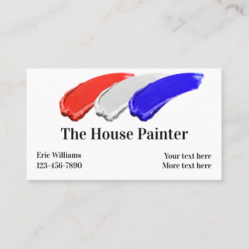 Patriotic Paint Colors House Painter Business Card