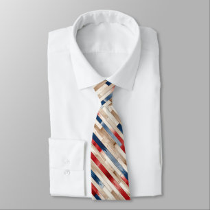 Patriotic Painted Planks Neck Tie
