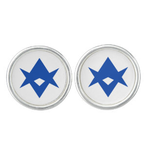 Patriotic pair of cufflinks with Flag of Toyota