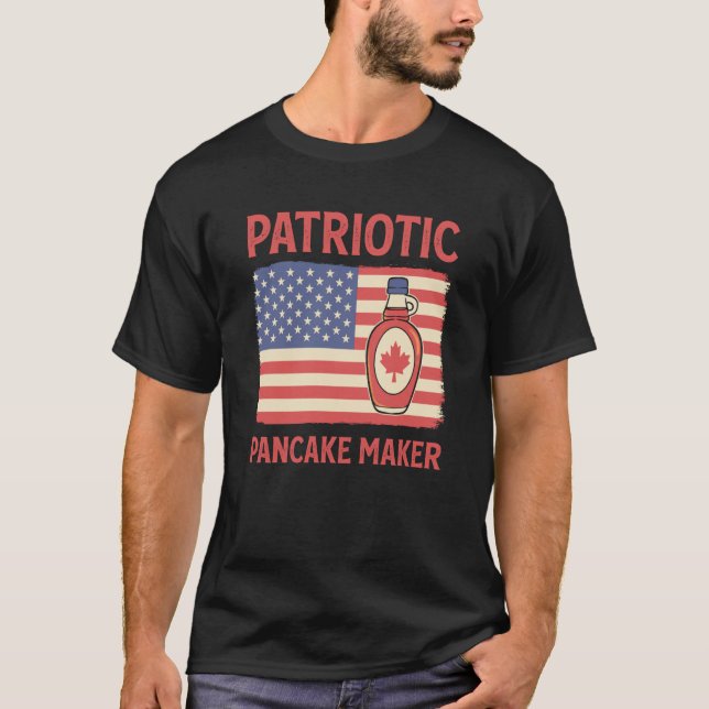 Patriotic Pancake Maker Waffle Flapjack Pancake Ma T-Shirt (Front)