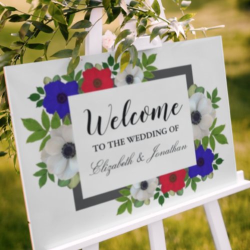 Patriotic Panda Anemone Wedding Foam Board