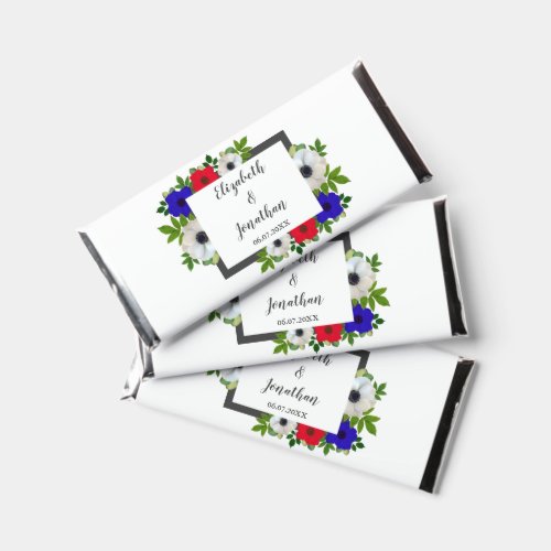 Patriotic Panda Anemone Wedding Hershey Bar Favors