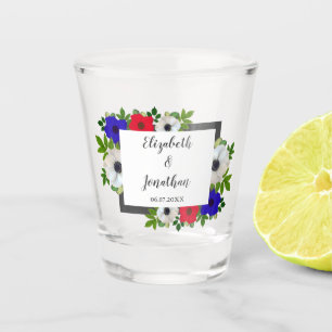 Patriotic Panda Anemone Wedding Shot Glass