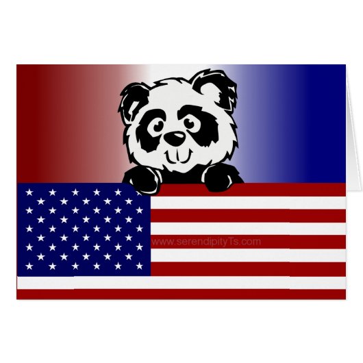 Patriotic Panda Cards (Front Horizontal)