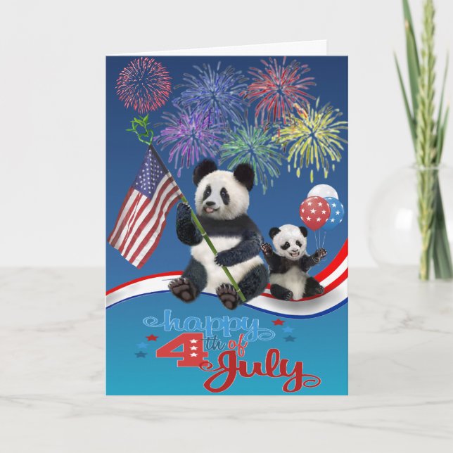 Patriotic Pandas Card (Front)
