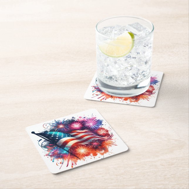 Patriotic Paper Coasters (Insitu)