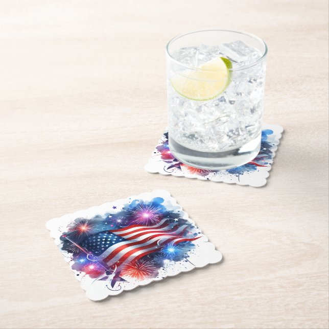Patriotic Paper Coasters (Insitu)