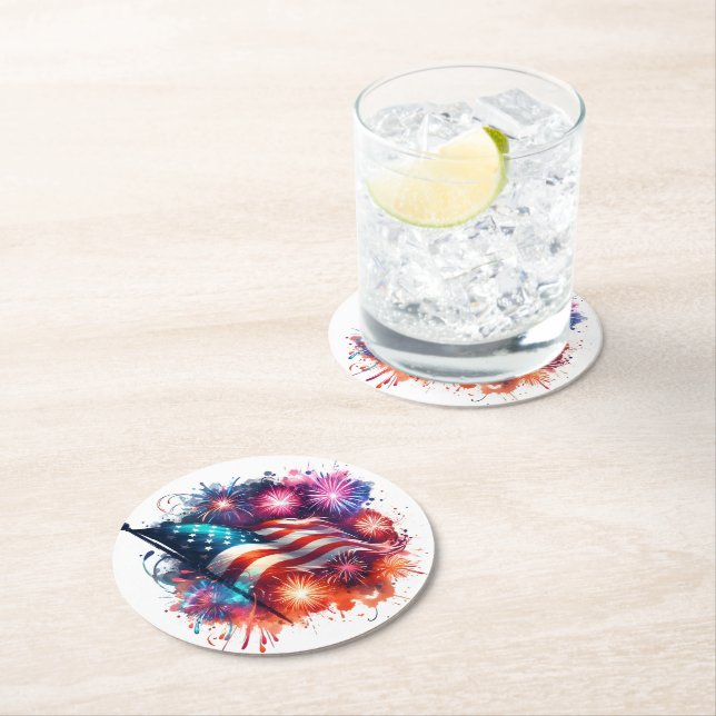 Patriotic Paper Coasters (Insitu)