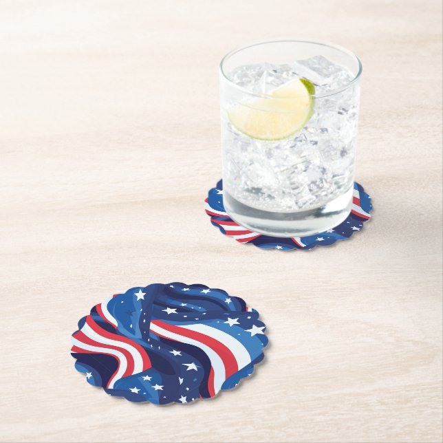 Patriotic Paper Coasters (Insitu)