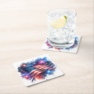 Patriotic Paper Coasters