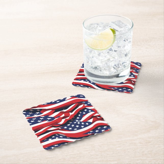 Patriotic Paper Coasters (Insitu)