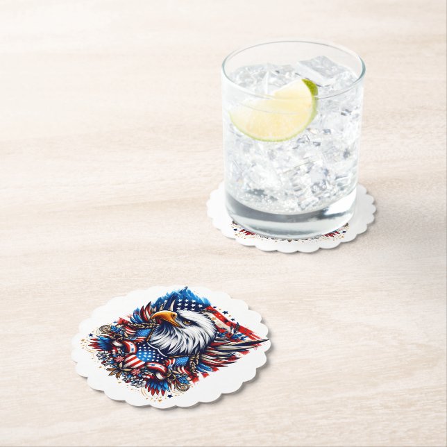 Patriotic Paper Coasters (Insitu)