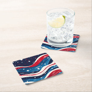 Patriotic Paper Coasters
