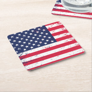 Patriotic Paper Coasters Set