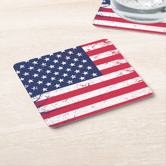 Patriotic Paper Coasters Set (Angled)