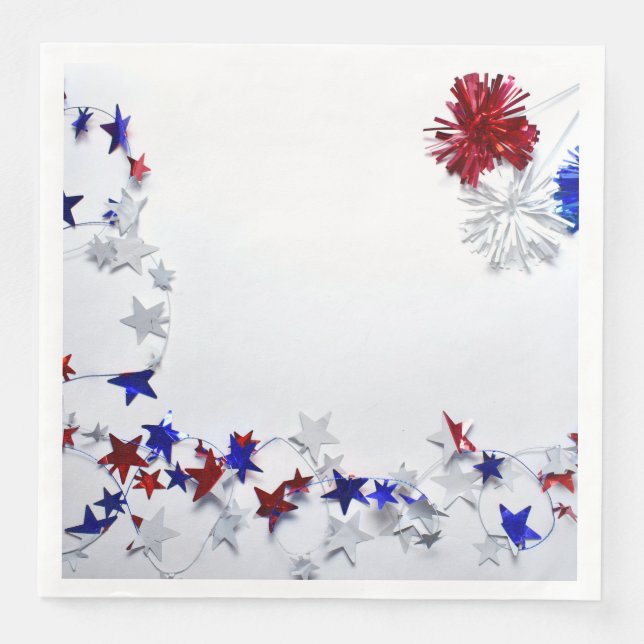 Patriotic Paper Dinner Napkins (Front)