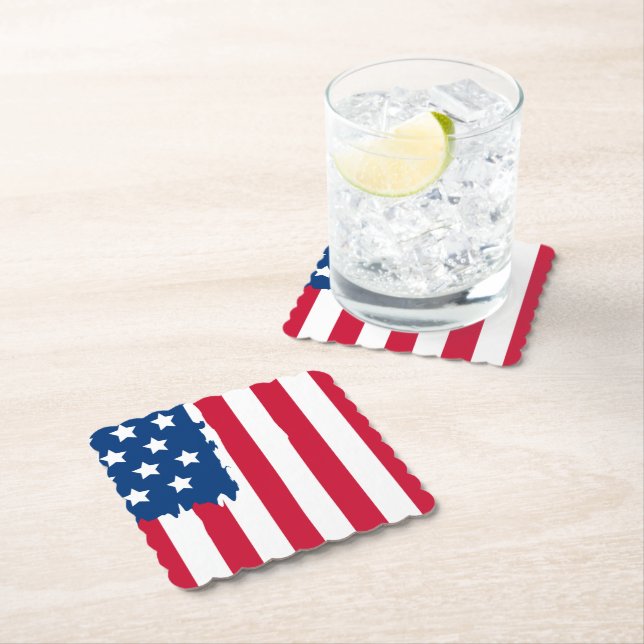 Patriotic Paper Drink Coaster (Insitu)