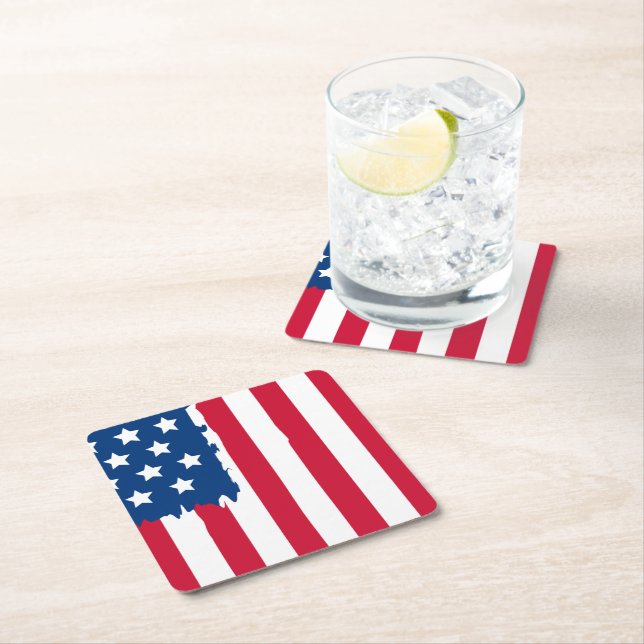 Patriotic Paper Drink Coaster (Insitu)