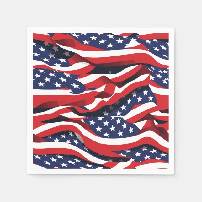Patriotic Paper Napkins (Front)